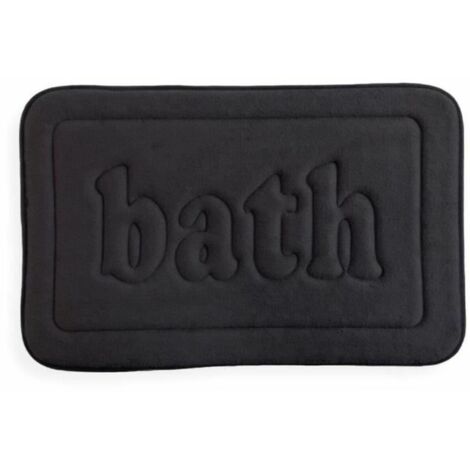 Tappetino da bagno memory foam - TODAY - UTILITY - 40 x 60 cm - Nero
