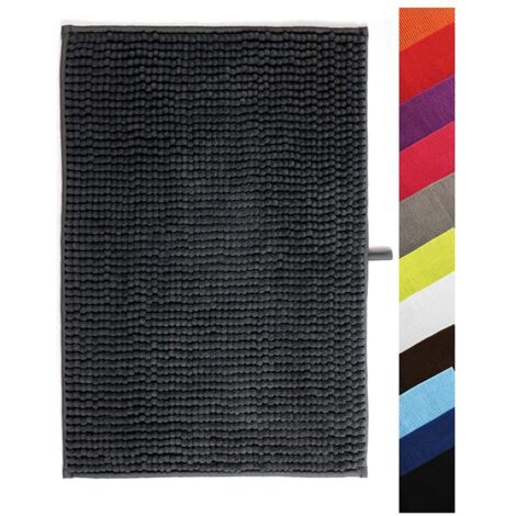 Tappetino da bagno modello chenille cm.60x90 grigio MSV