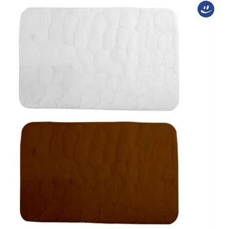 Tappetino da bagno modello galets cm.40x60  bianco MSV