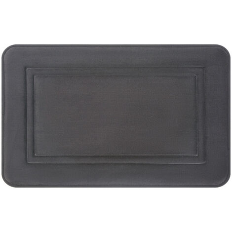 Tappetino da bagno, tappetino da bagno, tappetino da bagno spesso 40 cm x 60 cm, asciugatura rapida e assorbente, lavabile in lavatrice per pavimento, vasca da bagno, nero
