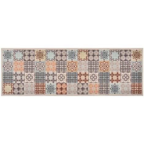Tappetino da Cucina Lavabile Mosaico a Colori 60x180 cm