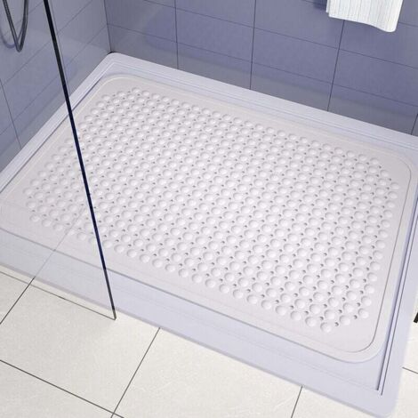 Tappetino da doccia rettangolare 80x50cm, grande tappetino antiscivolo per bagno, per uso domestico, per doccia, per bagno, tappetino per WC, tappetino per vasca da bagno in PVC con massaggio ai piedi