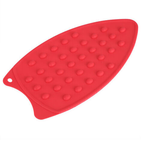 Tappetino da stiro antiscivolo in silicone resistente al calore con isolamento termico e protezione di sicurezza (rosso).