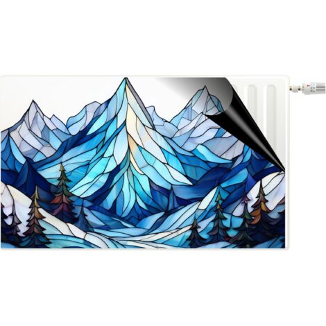 Tappetino decorativo moderno per radiatore, copri radiatore per il soggiorno Montagne