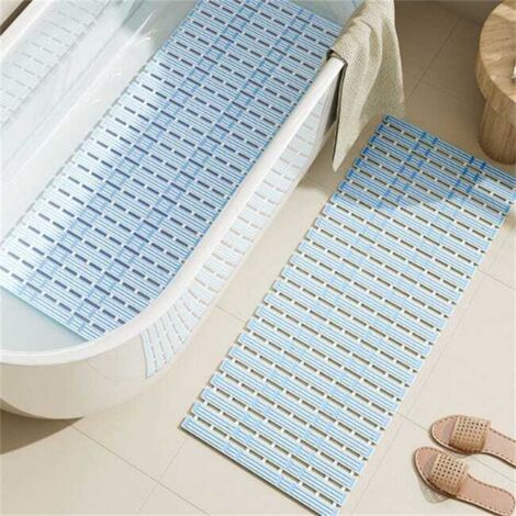 Tappetino doccia antiscivolo con massaggio  Sicurezza e comfort per il bagno - Grigio e bianco migliorato 4068cm