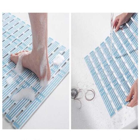 Tappetino doccia antiscivolo con massaggio  Sicurezza e comfort per il bagno - Grigio e bianco migliorato 4090cm