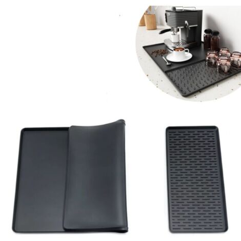 Tappetino grande in silicone opaco da 40,5 x 61 cm per macchina da caffè, tappetino asciuga-piatto per cucina, tappetino per bar del caffè