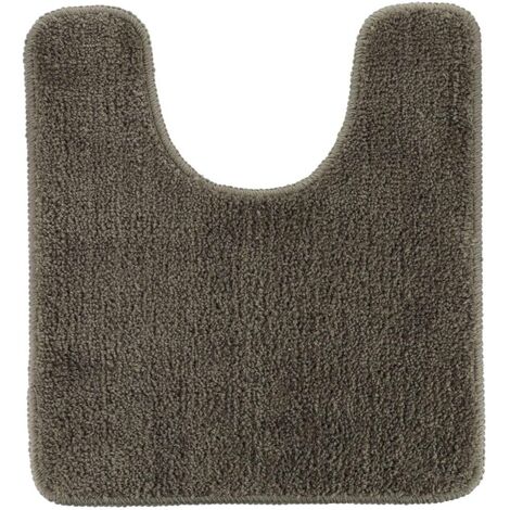 Tappetino igienico in microfibra 45x50 cm con supporto in lattice - taupe - Tendance