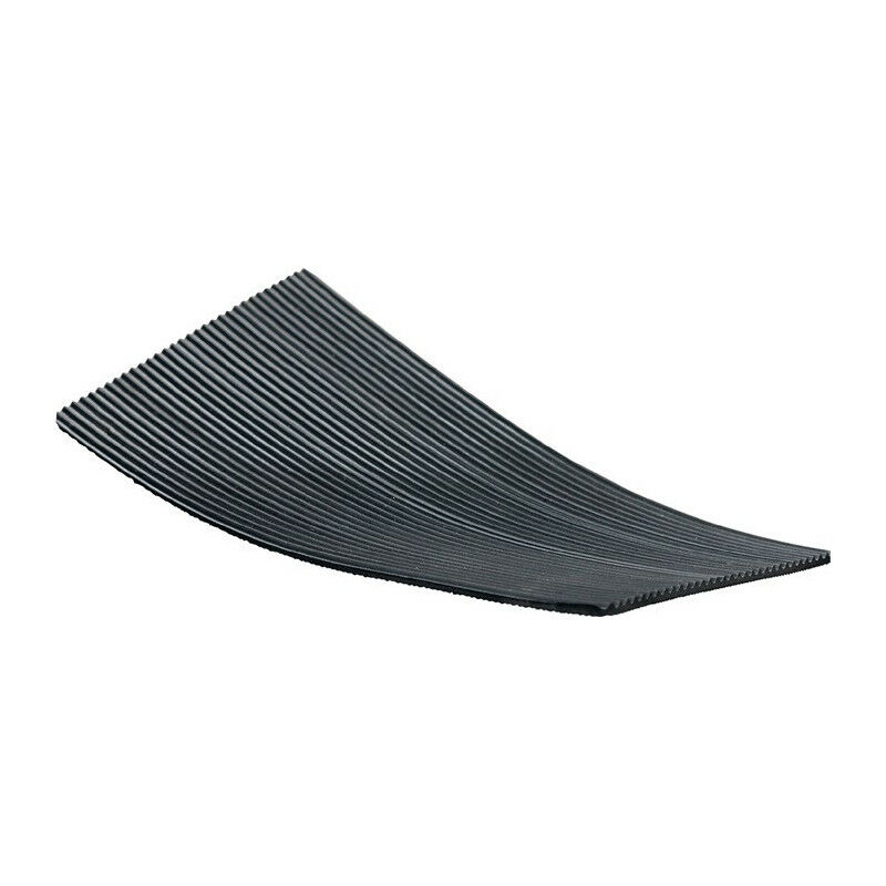Image of Tappetino in gomma scanalata fine l. 1 m L. 10 m spessore 3 mm nero NR/SBR senza inserto tessuto in rotolo (Per 10)