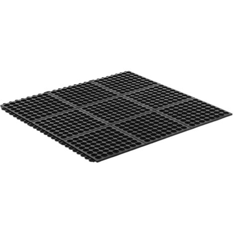 Tappetino in gomma Tappeto antifatica Tappeto raccogli sporco - Nero