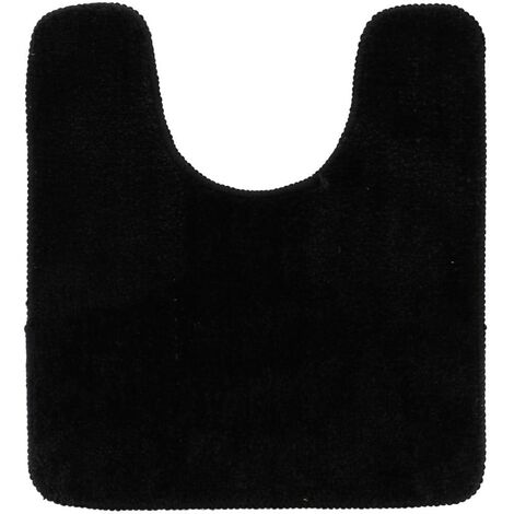 Tappetino in microfibra 45x50 cm con supporto in lattice - nero - Tendance