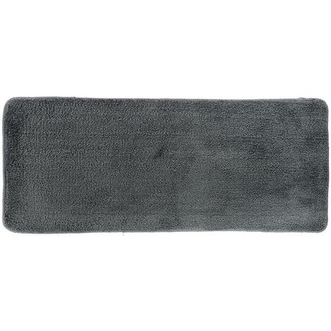 Tappetino in microfibra doppio lavabo 50x120 cm sotto lattice - grigio scuro - Tendance