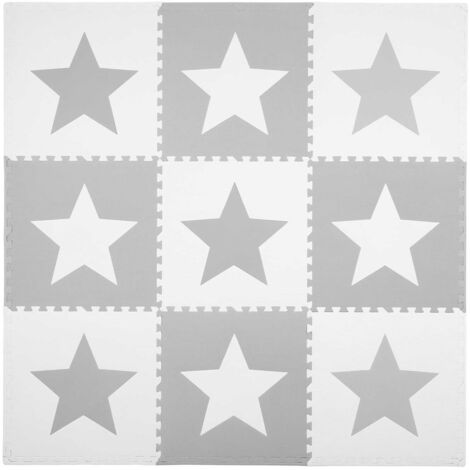 Tappetino in schiuma grande scacchiera puzzle in schiuma 180x180 cm 9 pezzi - stelle