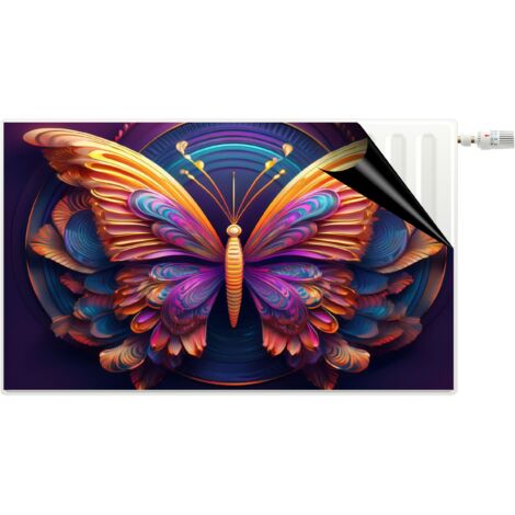 Tappetino magnetico decorativo per radiatore colorato a forma di farfalla