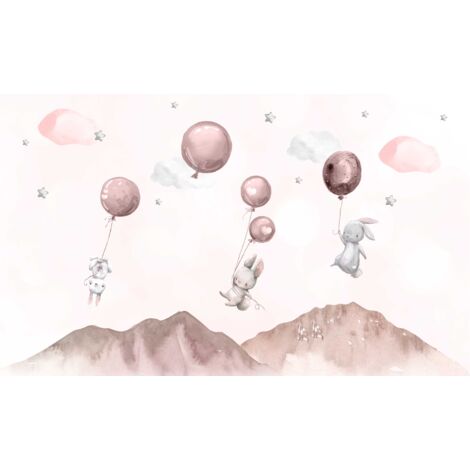 Tappetino magnetico per termosifoni, stufe, conigli, palloncini, rosa, 60x100