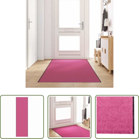 Tappetino moderno -  Tappetino Altro Rosa e Nero 120 x 400 cm Poliammide e PVC