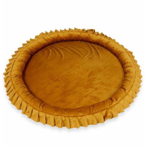 Tappetino nido 120cm per bambini, velluto oro