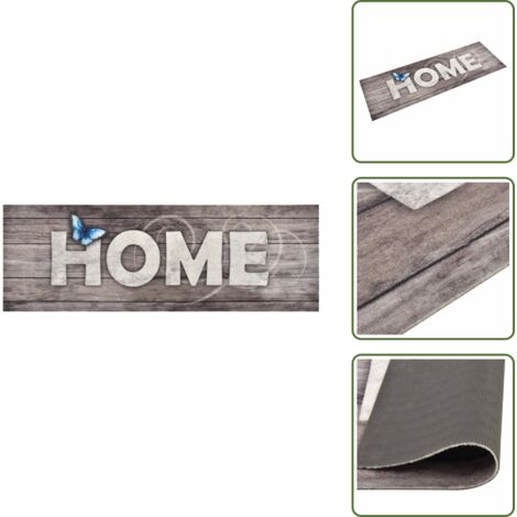 Tappetino per ingresso - vidaXL Tappetino da Cucina Lavabile Home 60x180 cm - Tappetino per corridoio