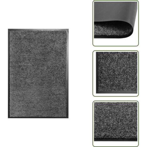 Tappetino per ingresso - vidaXL Zerbino Lavabile Antracite 40x60 cm - Tappetino per esterno
