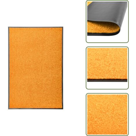 Tappetino per ingresso - vidaXL Zerbino Lavabile Arancione 60x90 cm - Tappetino per esterno