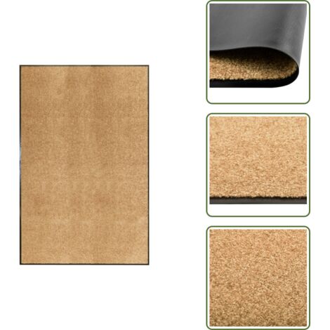 Tappetino per ingresso - vidaXL Zerbino Lavabile Crema 120x180 cm - Tappetino per esterno