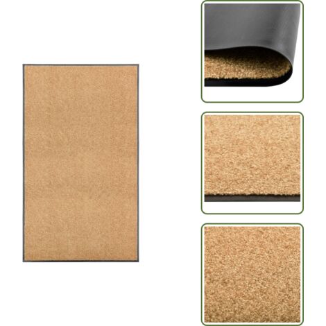 Tappetino per ingresso - vidaXL Zerbino Lavabile Crema 90x150 cm - Tappetino per esterno
