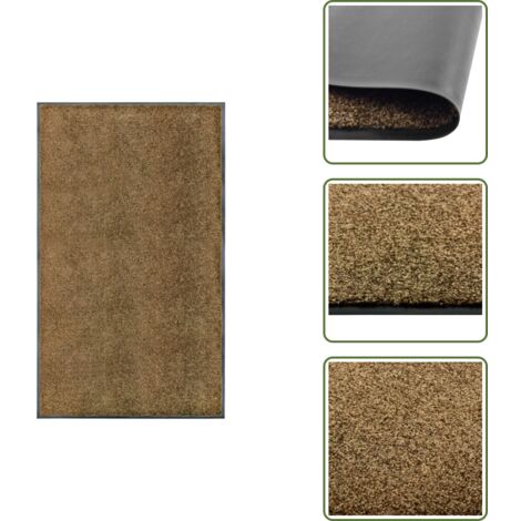 Tappetino per ingresso - vidaXL Zerbino Lavabile Marrone 90x150 cm - Tappetino per esterno