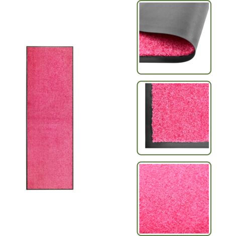 Tappetino per ingresso - vidaXL Zerbino Lavabile Rosa 60x180 cm - Tappetino per uso interno e esterno