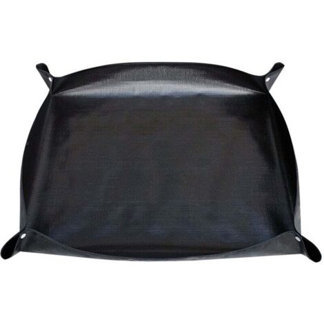 Tappetino per invasatura - 100 x 100 cm - Quadrato - Portatile - Vassoio per invasatura - Pieghevole - Tappetino per invasatura impermeabile - Nero