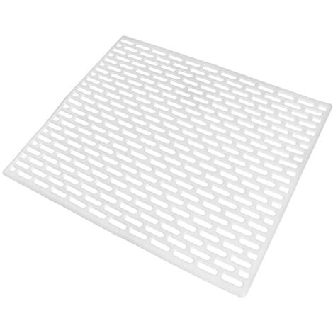Tappetino per lavandino in gomma bianca 33x28 cm