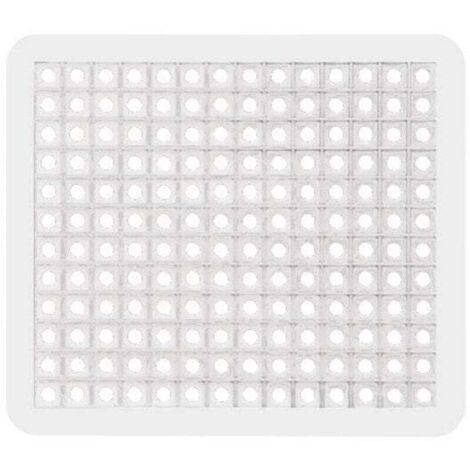 Tappetino per lavello Opal, tappetino antigraffio per lavello, protezione per piatti, gomma, 31 x 27 cm, bianco