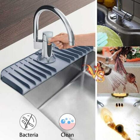 Tappetino per rubinetto, maniglia per rubinetto in silicone, vaschetta raccogligocce, paraspruzzi per cucina, bagno, tappetino per lavandino