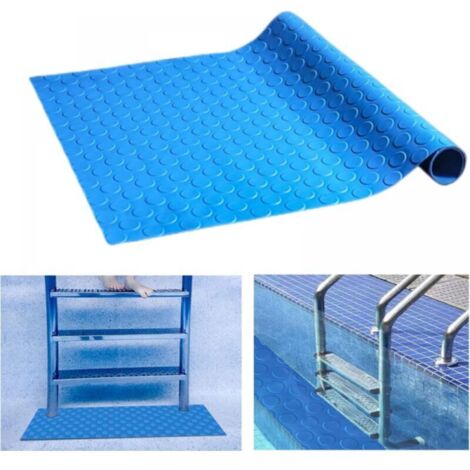 Tappetino per scale da piscina, 23 x 90 cm, tappetino per scale strutturato antiscivolo, tappetino per scale da piscina, tappeto antiscivolo per scale da piscina e bagni