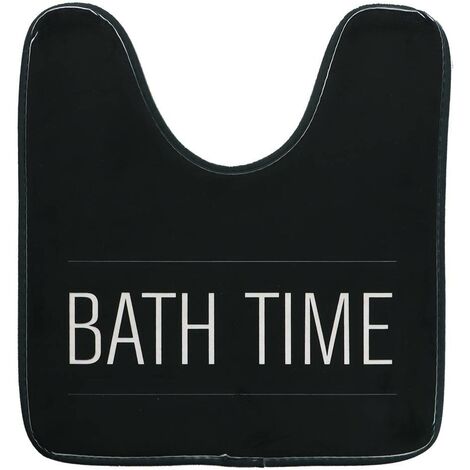 Tappetino per wc in microfibra 45x50cm - neo retro nero - Tendance