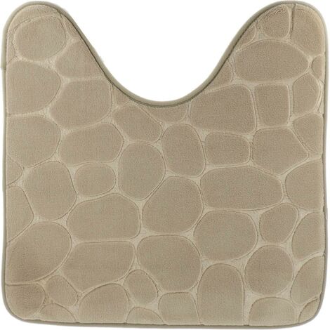 Tappetino per wc in microfibra contour 45x50 cm - taupe - Tendance