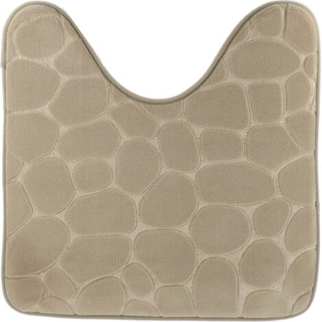 Tappetino per wc in microfibra contour 45x50 cm - taupe - Tendance