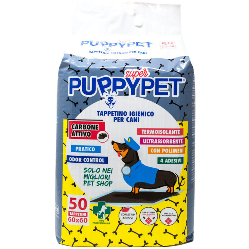 Tappetino Puppy Pet Cm.60x60 Carboni Attivi Pz.50