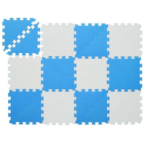 Tappetino puzzle blu bianco 8