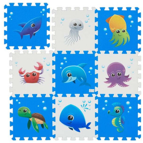 Tappetino puzzle con animali marini