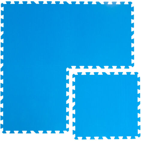 Tappetino Puzzle per Piscina 81x81cm azzurro