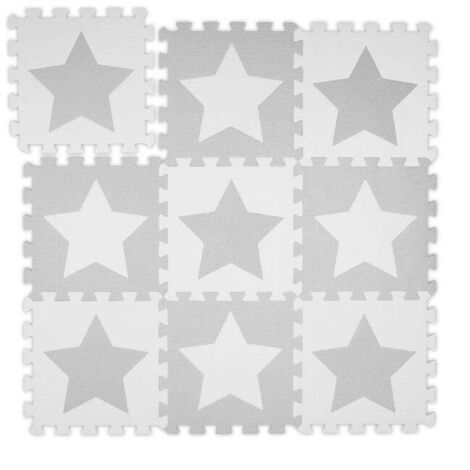 Tappetino puzzle stelle grigio chiaro