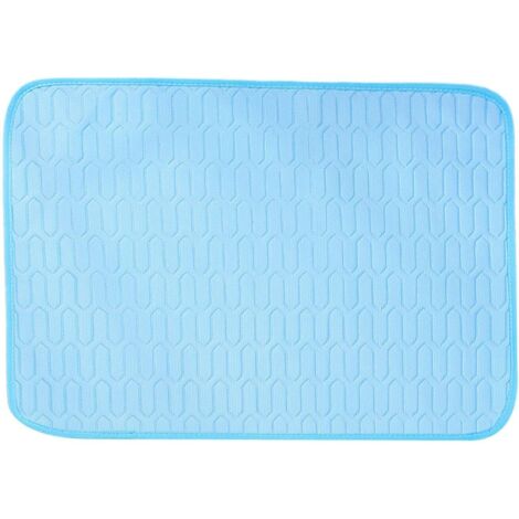 Tappetino refrigerante portatile in seta di ghiaccio per cani, 100 x 75 cm, pratico, compatto, robusto, morbido, adatto per soggiorno, camera da letto, patio, giardino, posto di lavoro, gatti anziani