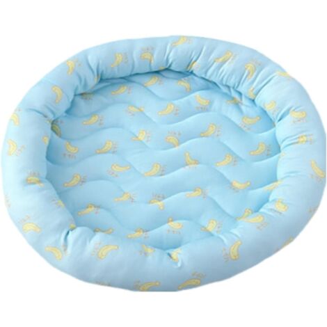 Tappetino refrigerante rotondo per animali domestici - Coperta in seta ghiacciata, tappetino pieghevole per cuccioli  Tappetino refrigerante
