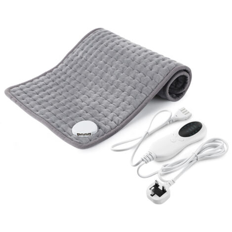 Tappetino riscaldante, coperta riscaldata per schiena, collo, spalle, addome con controller, con spegnimento automatico e 10 livelli di temperatura, timer a 3 livelli, lavabile in lavatrice （30x60 cm）