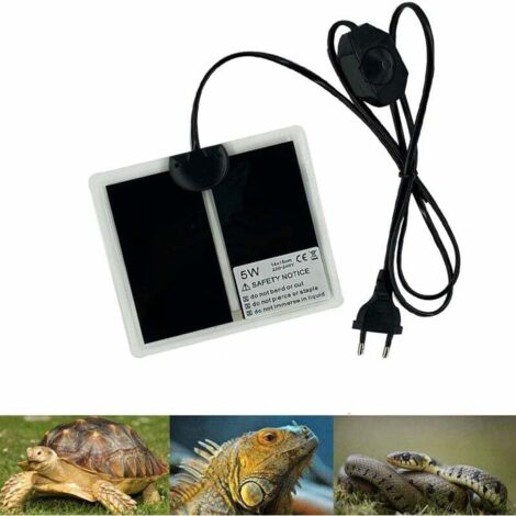 2 Tappetini Riscaldanti Per Terrario 15x28 Cm Con Termostato – 7W, Regolabili, Per Rettili, Serpenti, Tartarughe E Lucertole
