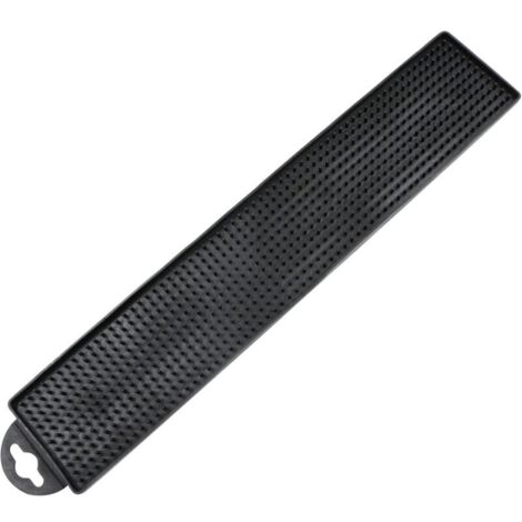 Tappetino scolapiatti stretto in silicone - portasapone, scolapiatti, tappetino scolabottiglie, tagliere, portaspazzole, antiscivolo, pieghevole, nero, 42 x 8 cm