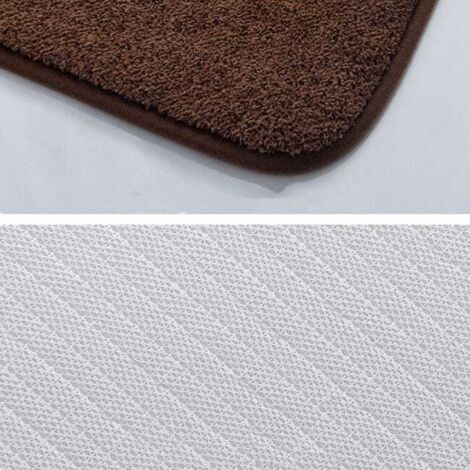 Tappetino semicircolare in memory foam, tappetino da bagno assorbente, tappetino antiscivolo, grigio, 5080 cm