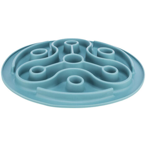 Tappetino slow feeding in plastica tpe diametro 28cm colore blu