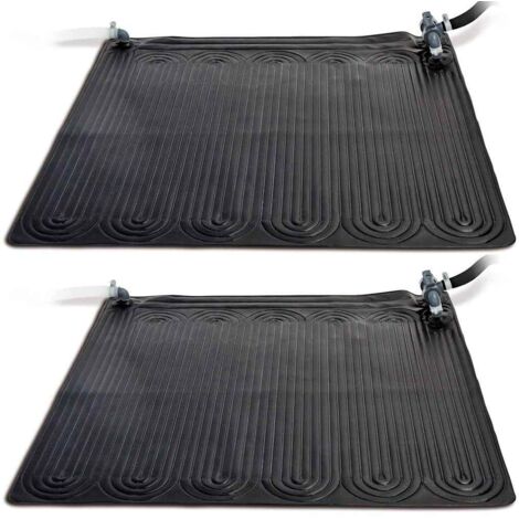 Tappetino Solare Termico 2 pz PVC 1,2x1,2 m Nero INTEX