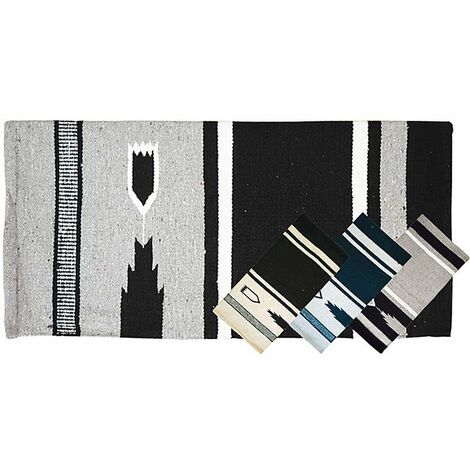 Tappetino sottosella in tessuto navajo con fantasia 32"x32" - blu nero RN1-LTA